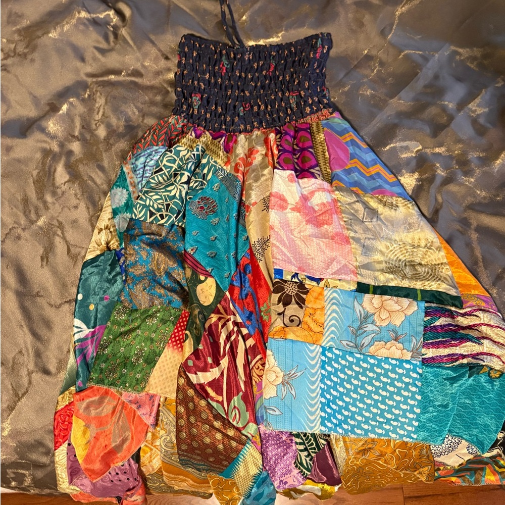 Colorful Patchwork Maxi Dress